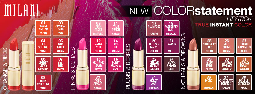 ミラーニ　口紅　海外コスメ　おすすめ　人気　色 milani color statement lipstick